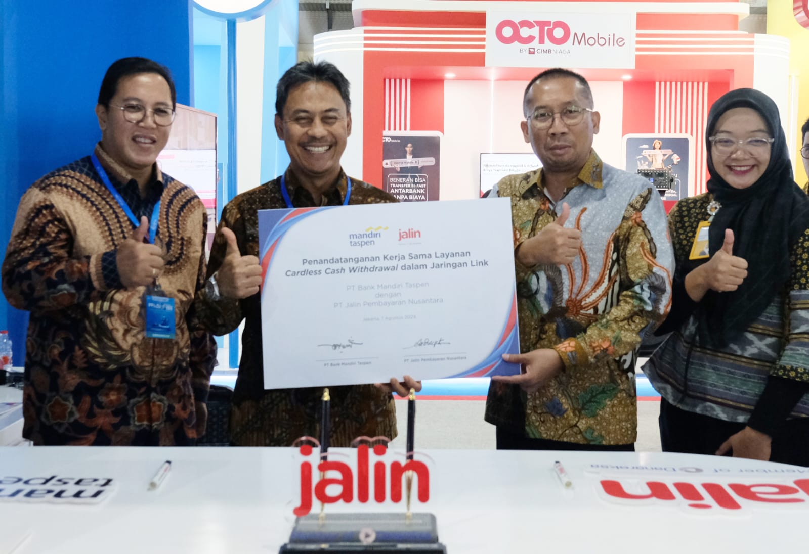 Bank Mandiri Taspen dan Jalin Hadirkan Layanan Penarikan Tunai dan QRIS Acquirer