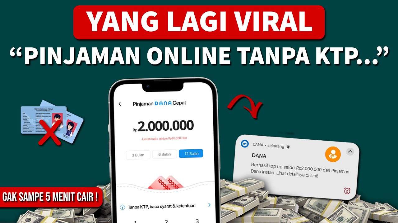 Gak Perlu KTP dan Gak Pake Lama, Begini Cara Pinjam Uang Rp2 Juta Langsung Cair di Aplikasi Dana 
