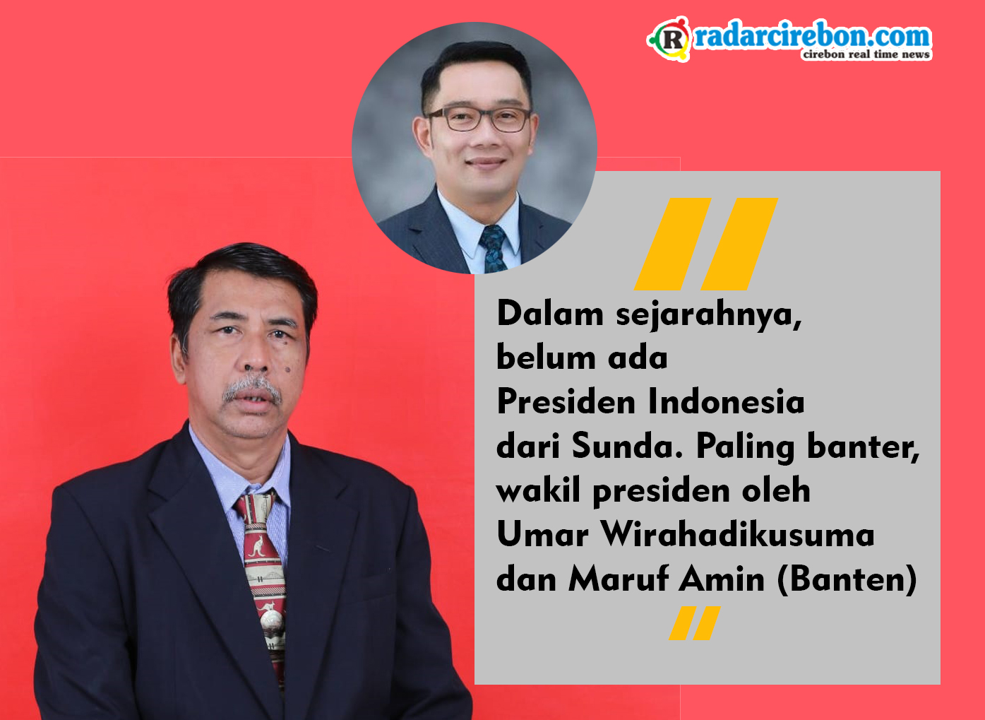 Ridwan Kamil Capres Kebanggaan Jawa Barat, Dr Sugianto: Dalam Sejarahnya Belum Ada Presiden dari Sunda