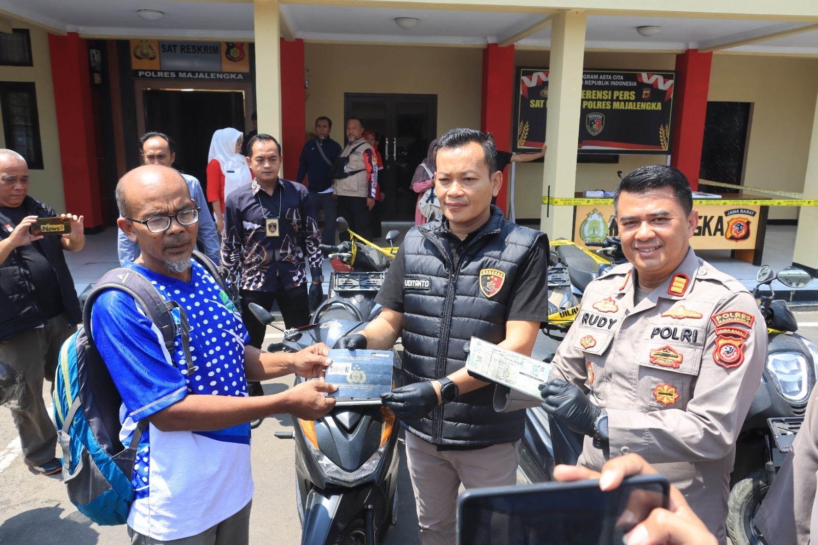 Polres Majalengka Kembalikan Sepeda Motor Curian kepada Pemilik