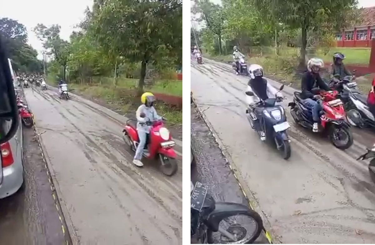 Malamnya Dicor, Paginya Sudah Dilalui Kendaraan, Begini Kondisi Jalan di Desa Cikulak