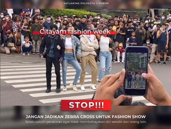 Citayam Fashion Week Viral, Satlantas Polresta Cirebon Kasih Imbauan Begini