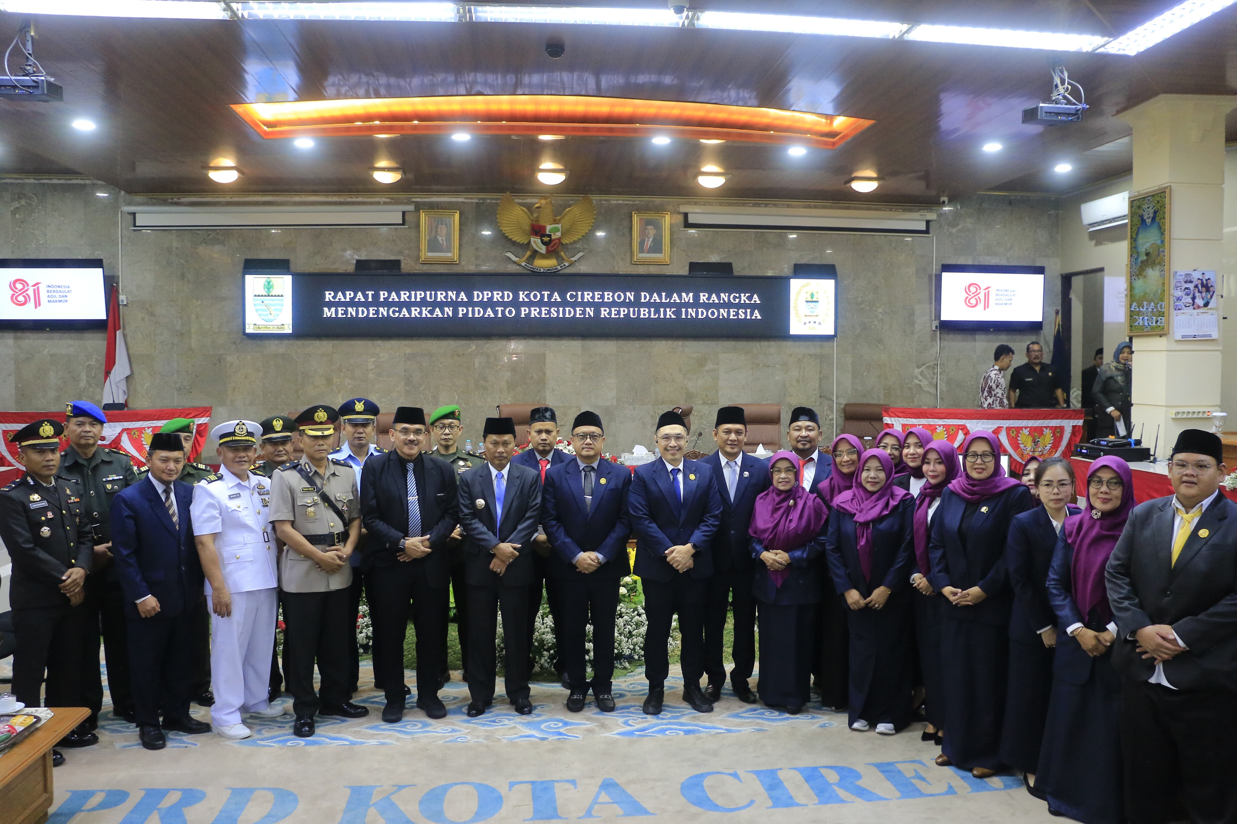 DPRD Kota Cirebon Gelar Rapat Paripurna Dengarkan Pidato Presiden Prabowo
