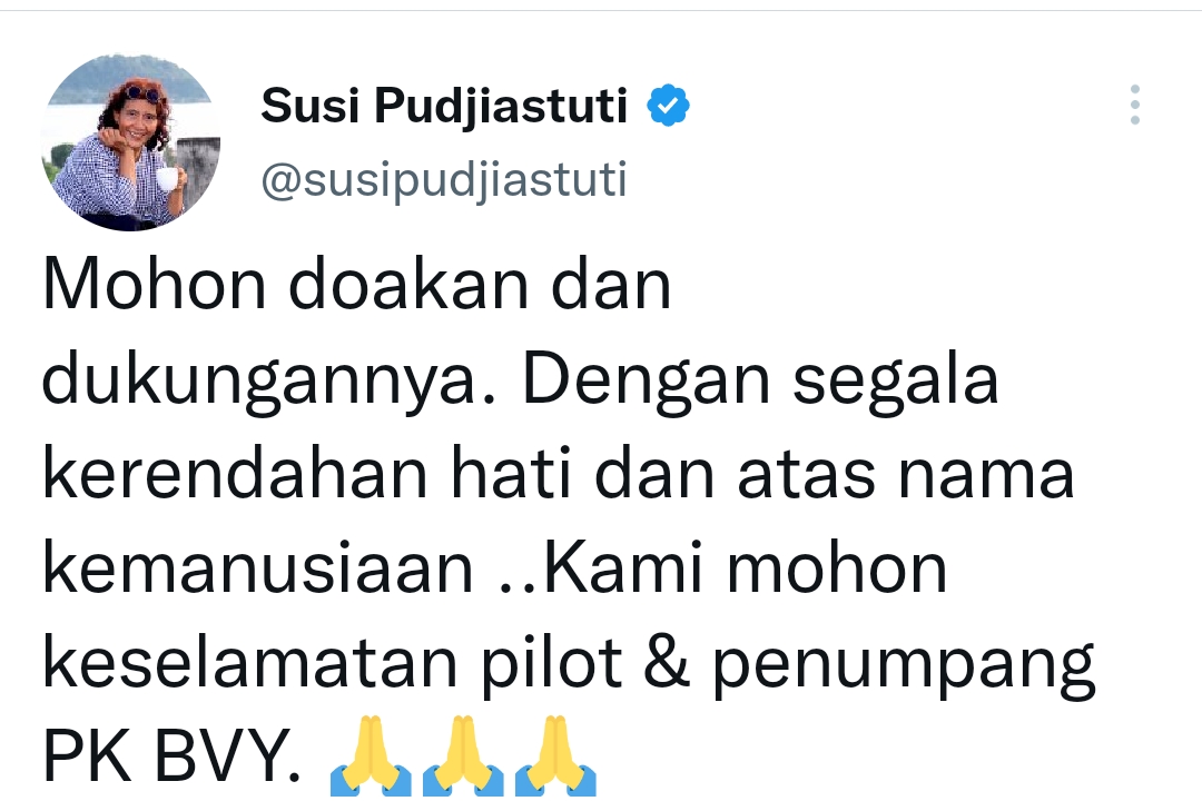 Pilot dan Penumpang Susi Air Disandera OPM, Pemilik Maskapai Sampaikan Ini di Twitter 