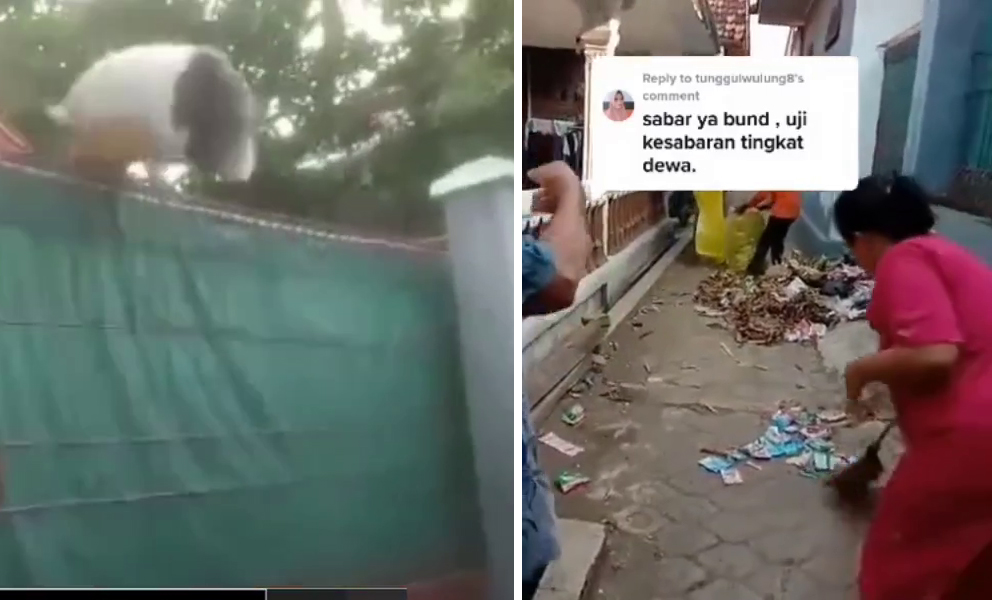 VIRAL! Gara-gara Warisan, Diduga Istri Polisi Buang Sampah ke Gang di Cirebon