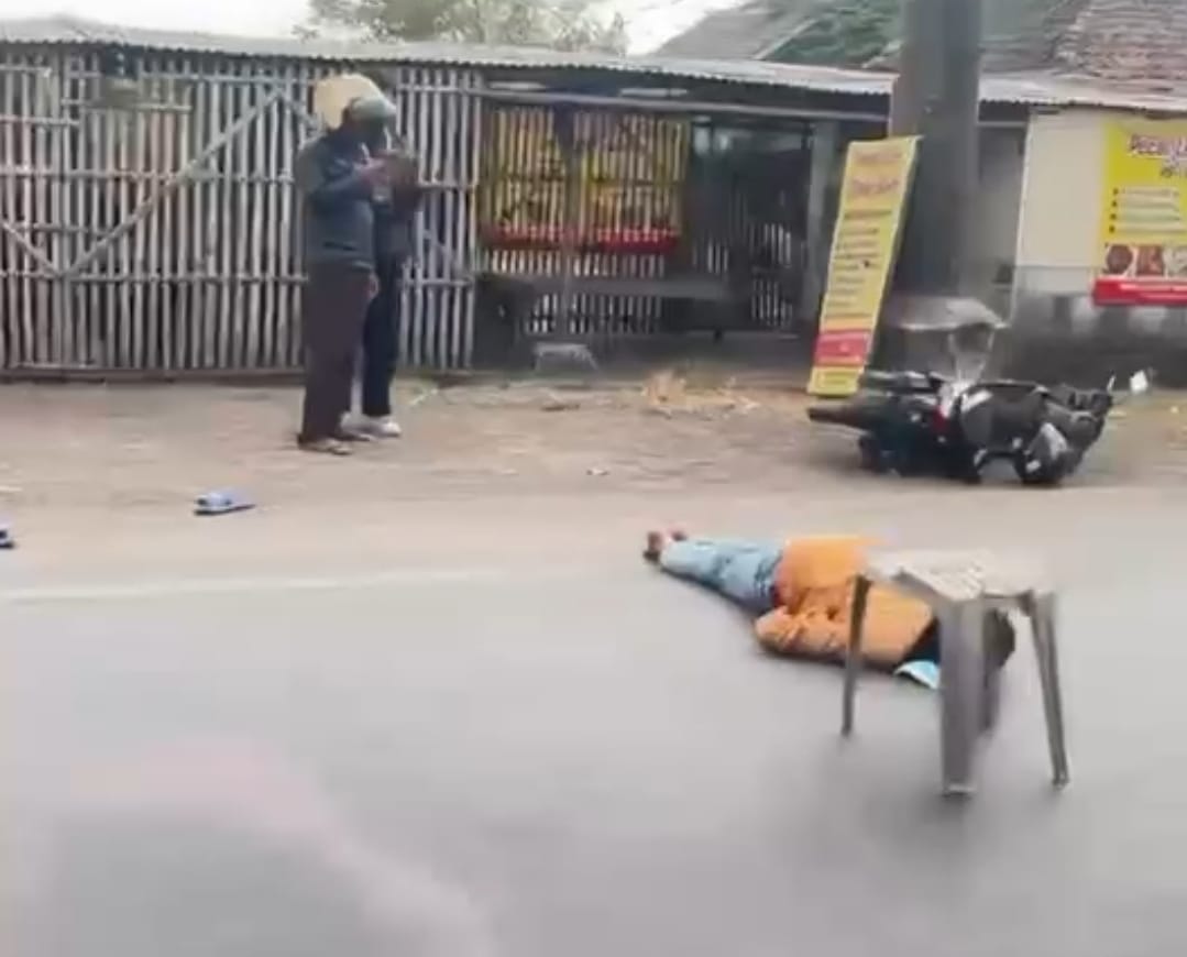 Kecelakaan Honda Beat di Cirebon: Motor Oleng di Jalan Bergelombang, Pengendara Luka