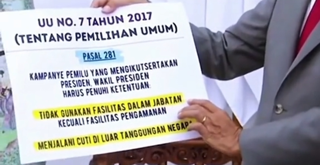 Jokowi Klarifikasi Soal Presiden Boleh Kampanye, Berikut Isi Pasal 281 dan 299 UU Tahun 2017 Tentang Pemilu