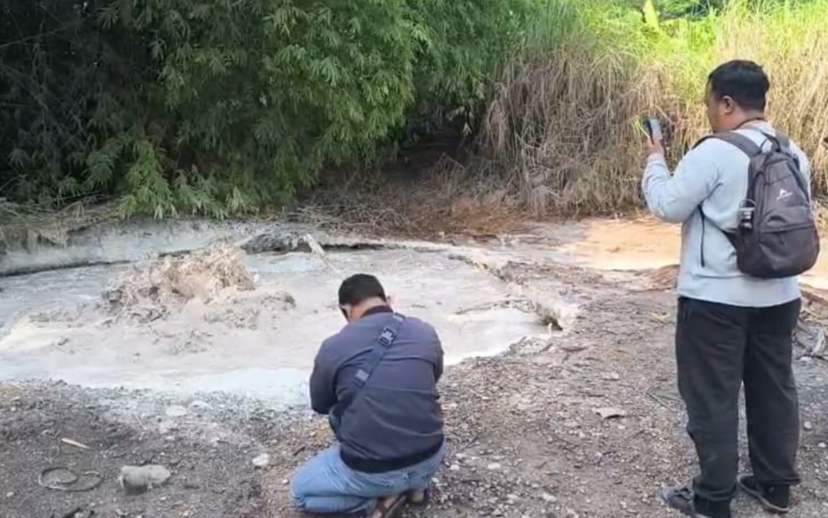 Semburan Gas Misterius Muncul Lagi di Cipanas Cirebon, Warga Kembali Resah