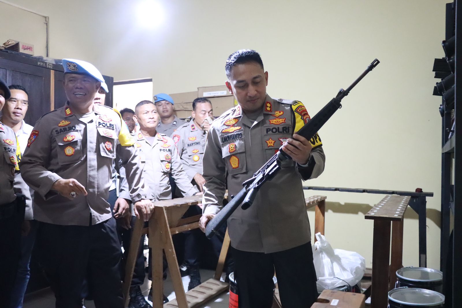 Hindari Peyalahgunaan, Gudang Senjata Api dan Ruang Barang Bukti Polres Majalengka Dicek