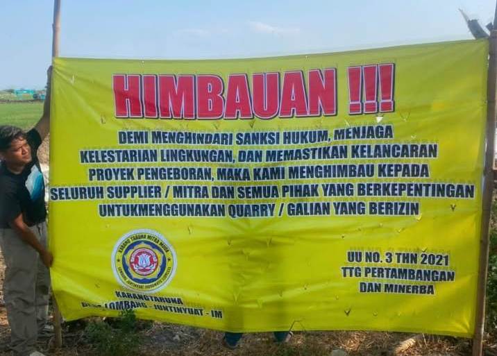 PT TWK Pastikan Material Urugan Proyek Migas Desa Lombang Berasal dari Galian C Berizin