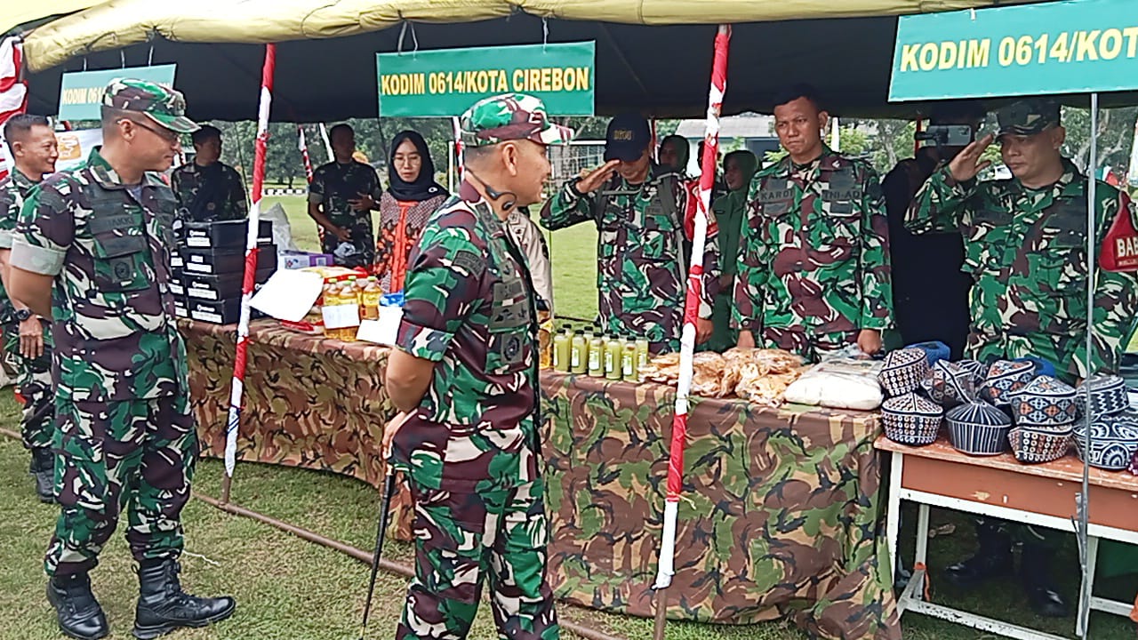 Stand Kodim 0614/Kota Cirebon, Meriahkan Kegiatan Bazar Murah Ramadan