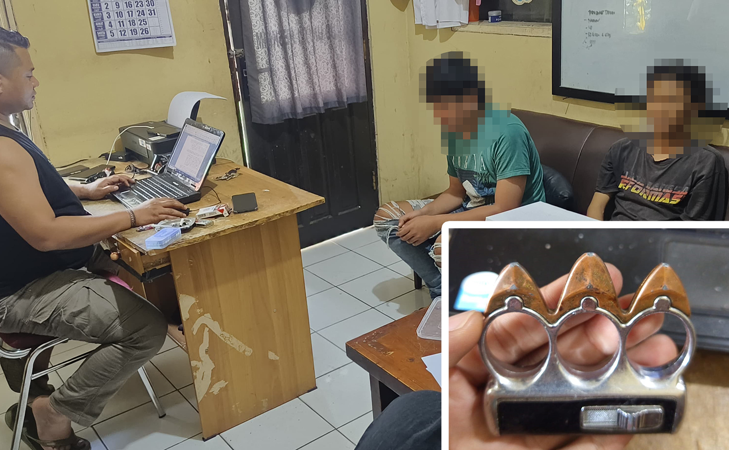 Diketahui Bawa Knuckle, Warga Kelurahan Drajat Diamankan Polisi