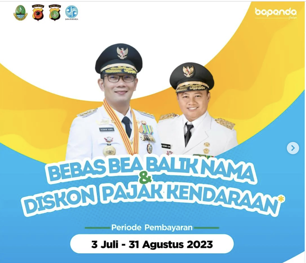 Jangan Terlewatkan! Diskon Pajak Kendaraan Bermotor Masih Berlaku Sampai 31 Agustus 2023 