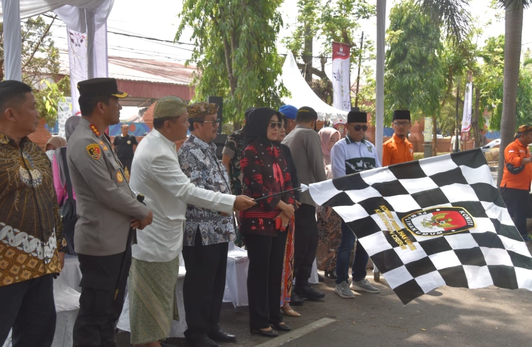 Dilepas Bupati, Kirab Pemilu 2024 Bakal Keliling Kabupaten Cirebon