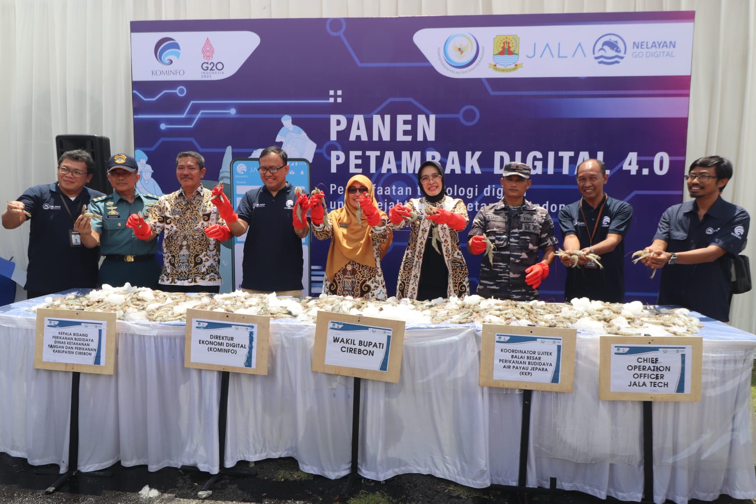 Kominfo Panen Petambak Digital 4.0  di Kabupaten Cirebon 