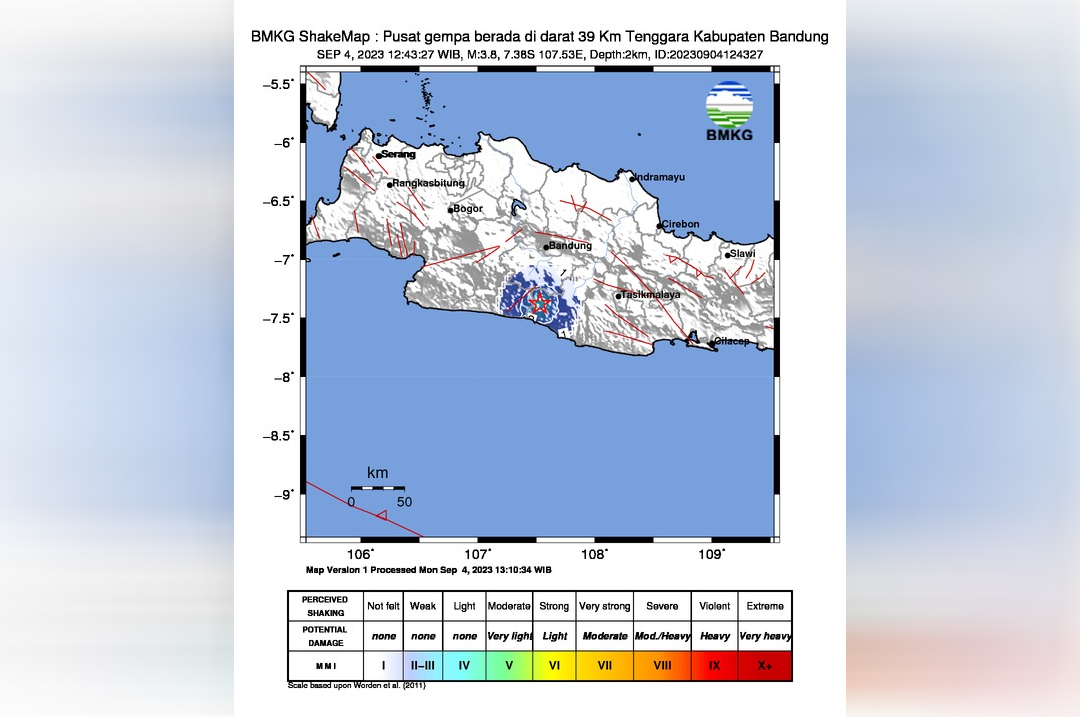 BREAKING NEWS: Gempa Bumi Dirasakan di Kabupaten Bandung Hari Ini, Begini Analisa BMKG 