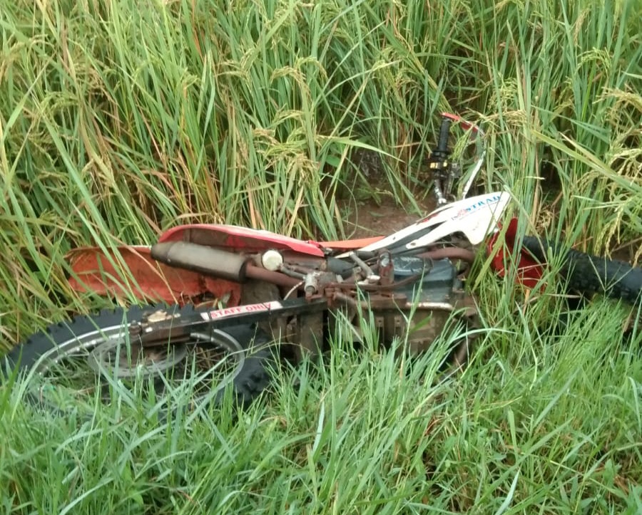 Pelaku Curanmor Trail di Kuningan Kesal, Motor Tak Mau Hidup, Dibuang di Sawah