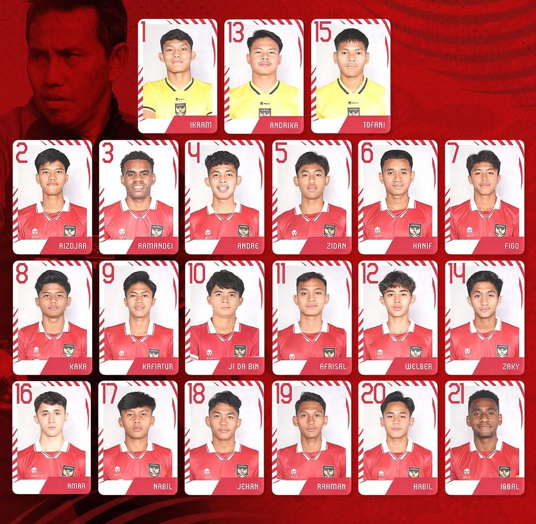Timnas Indonesia U-17 Rilis Nomor Punggung Pemain, Pemuda Asal Cirebon Bernomor 2