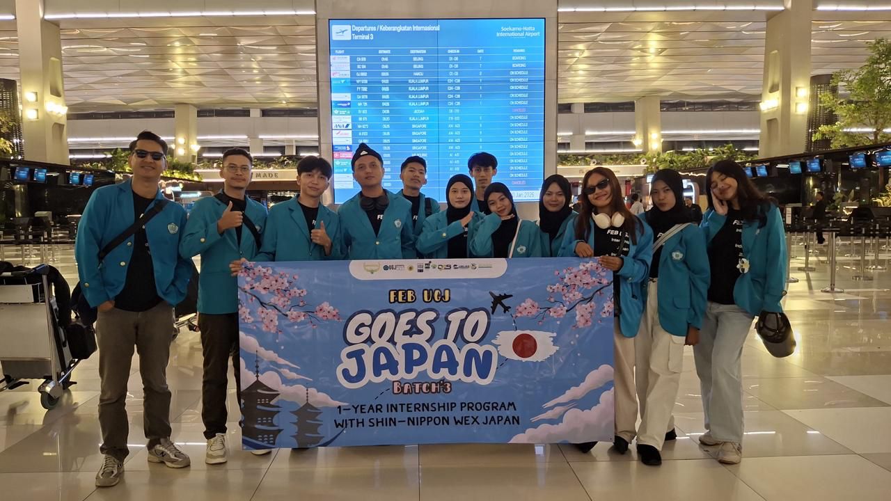 FEB UGJ Kirim 12 Mahasiswa Magang Kerja Batch 3 ke Jepang