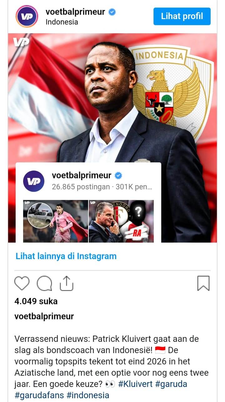 Patrick Kluivert Dikabarkan Bakal Latih Timnas Indonesia, Begini Reaksi Media Belanda