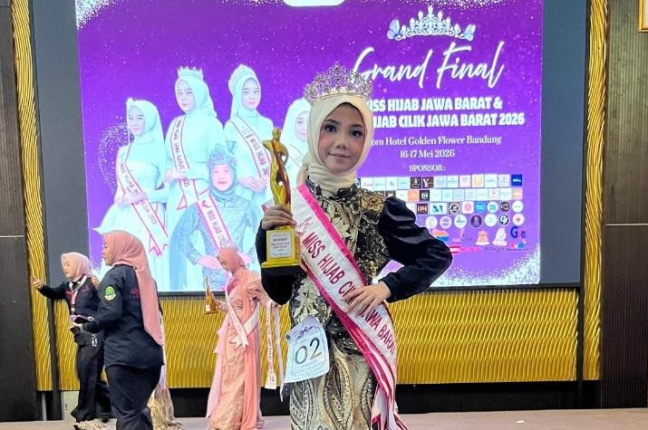 Diajeng Ruby Pramesti, Gadis Cilik Asal Sumber Raih Winner Miss Hijab Jabar 2026