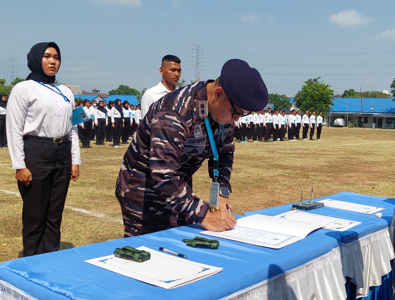 Tandatangani Pakta Integritas, Danlanal Cirebon Pastikan Rekrutmen Calon Bintara Transparan 