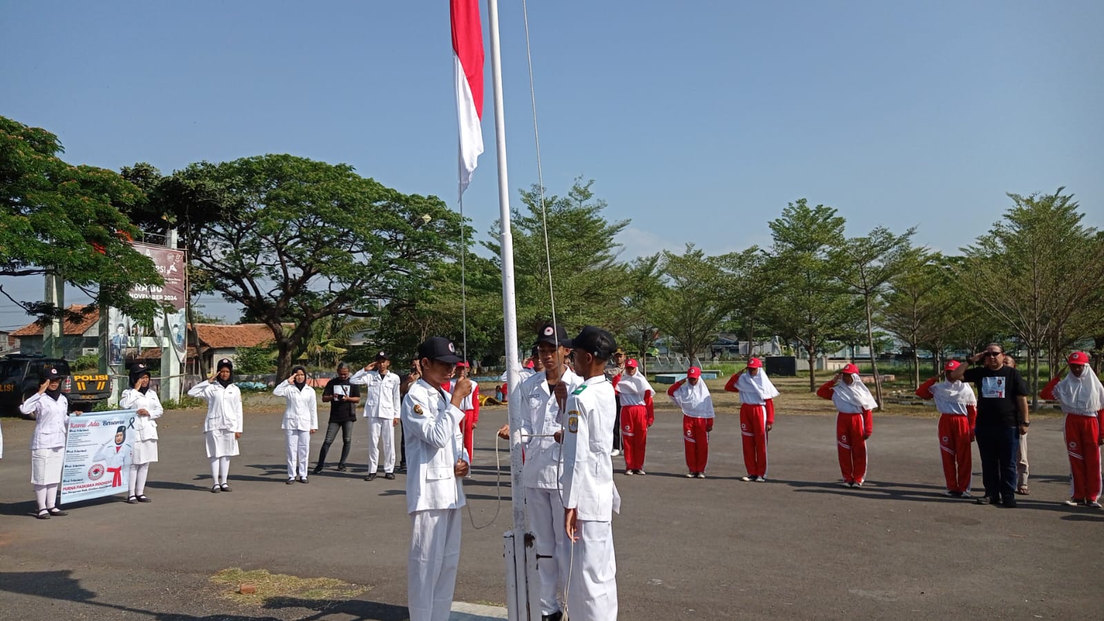 Kibarkan Bendera Setengah Tiang, Paskibra Pangenan Berkabung Atas Gugurnya Diva, Minta Pelaku Dihukum Mati