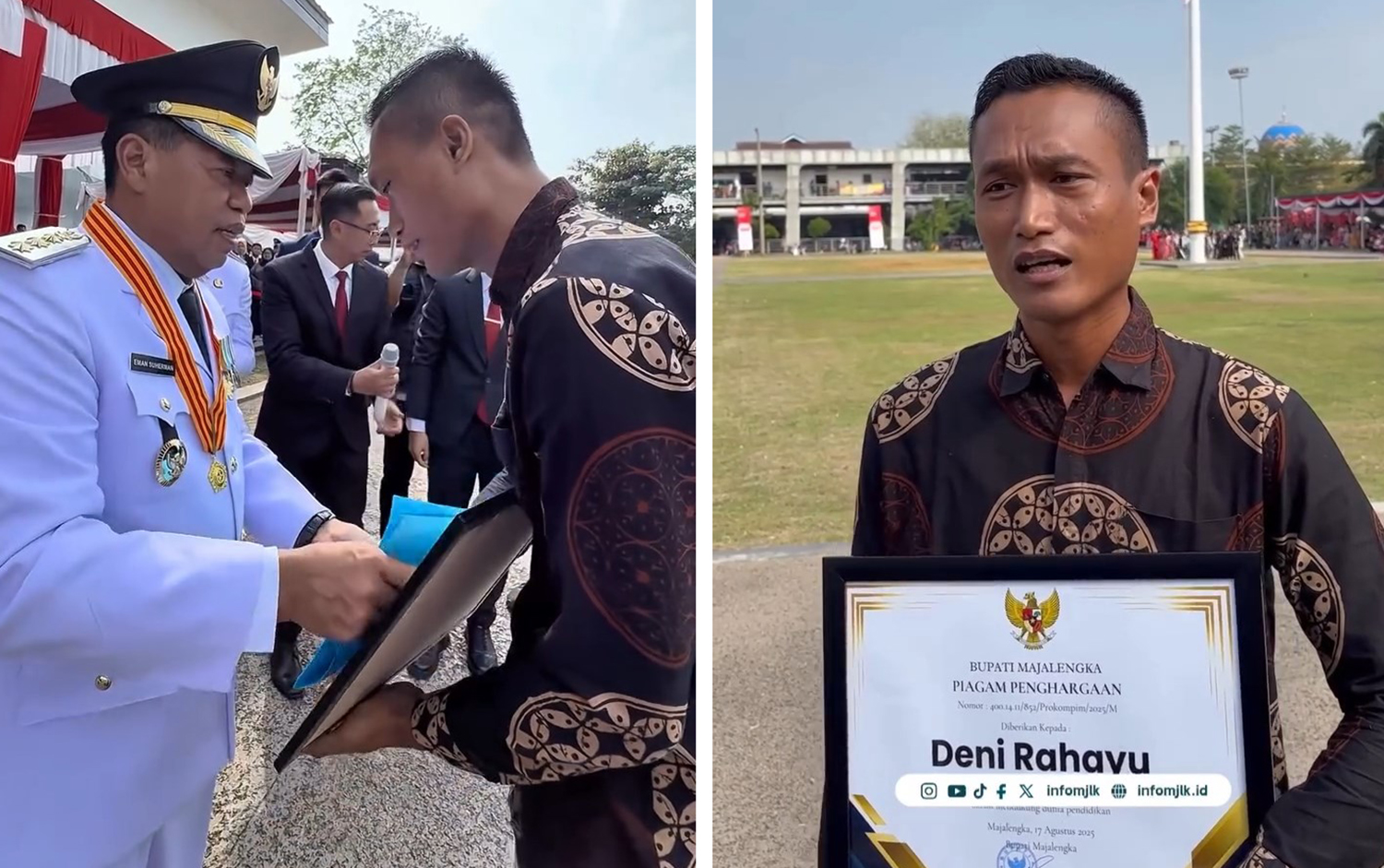 Gara-gara Cimin Gratis, Deni Rahayu Dapat Penghargaan dari Bupati Majalengka