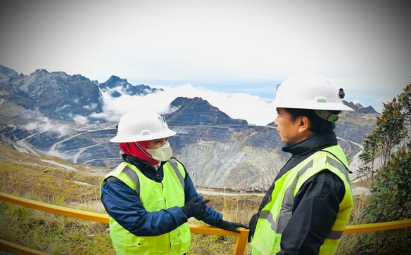 Foto Presiden Jokowi dan Ibu Iriana di Papua, Lihat Lubang Besar Itu yang Dikeruk Freeport