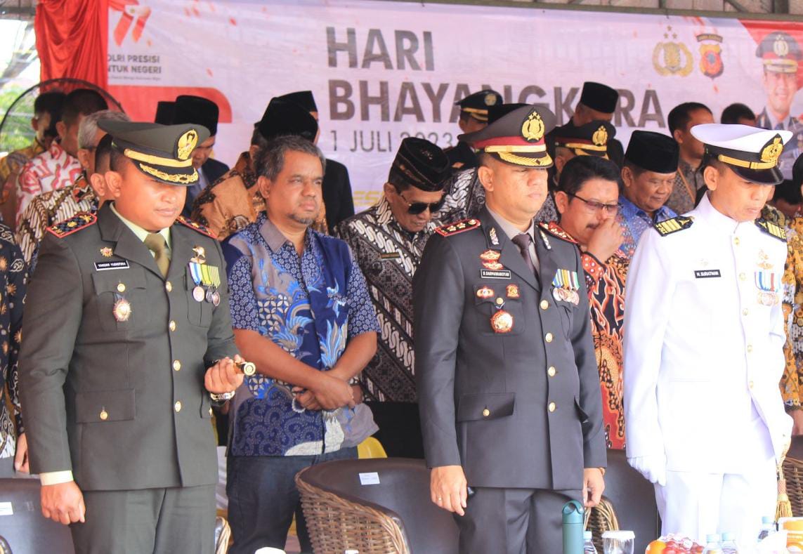 Jaga Soliditas TNI-Polri, Yon Arhanud 14 PWY Hadiri Upacara Peringatan ke-77 Hari Bhayangkara 2023 