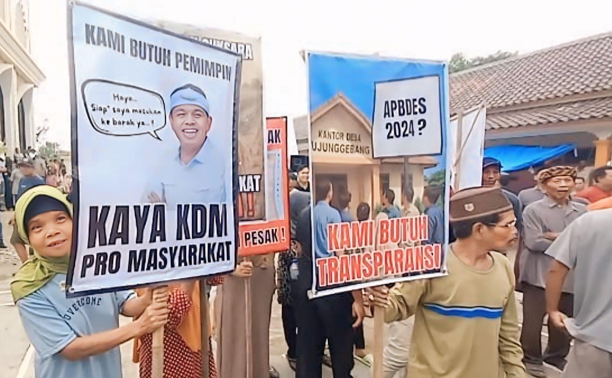 Demo di Ujunggebang, Warga Kecewa Kuwu Tariman Irit Bicara