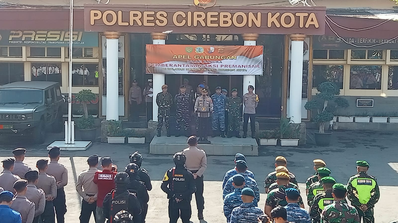 Gelar Apel Gabungan, Polres Cirebon Kota dan TNI Razia Pemberantasan Premanisme