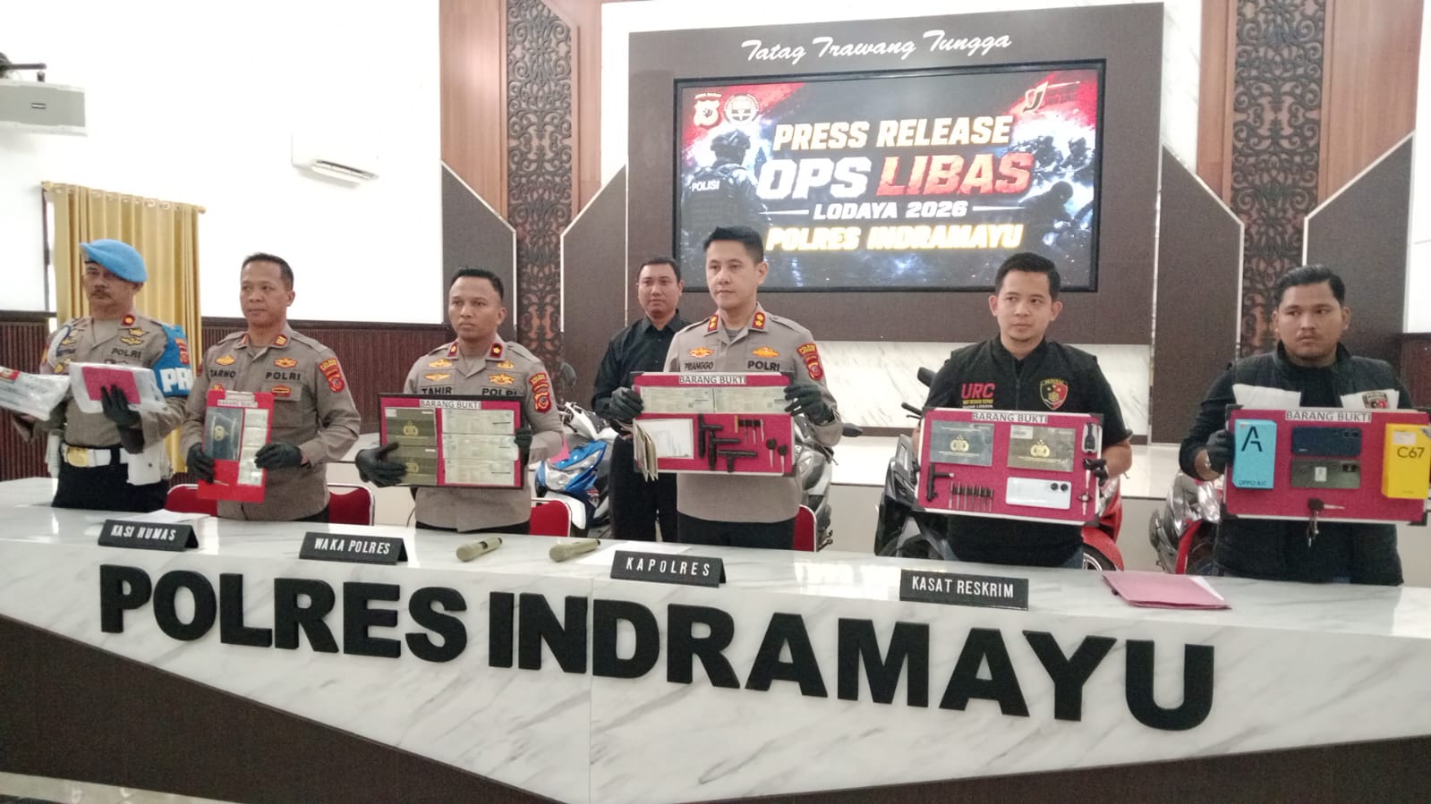 Operasi Libas Lodaya 2026, Polres Indramayu Ringkus 24 Tersangka Kejahatan Jalanan
