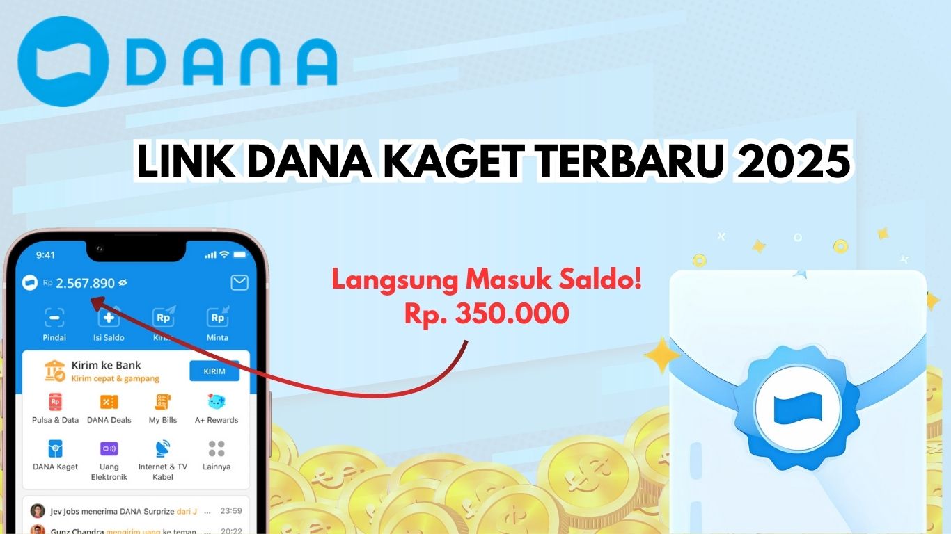 Selamat Anda Mendapatkan Saldo Dana Kaget Sebesar Rp350.000! Cek Link Dana Kaget Terbaru 2025!