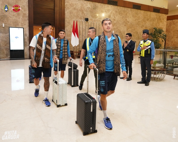 Timnas Argentina Tiba di Jakarta, Tanpa Messi dan Maria 