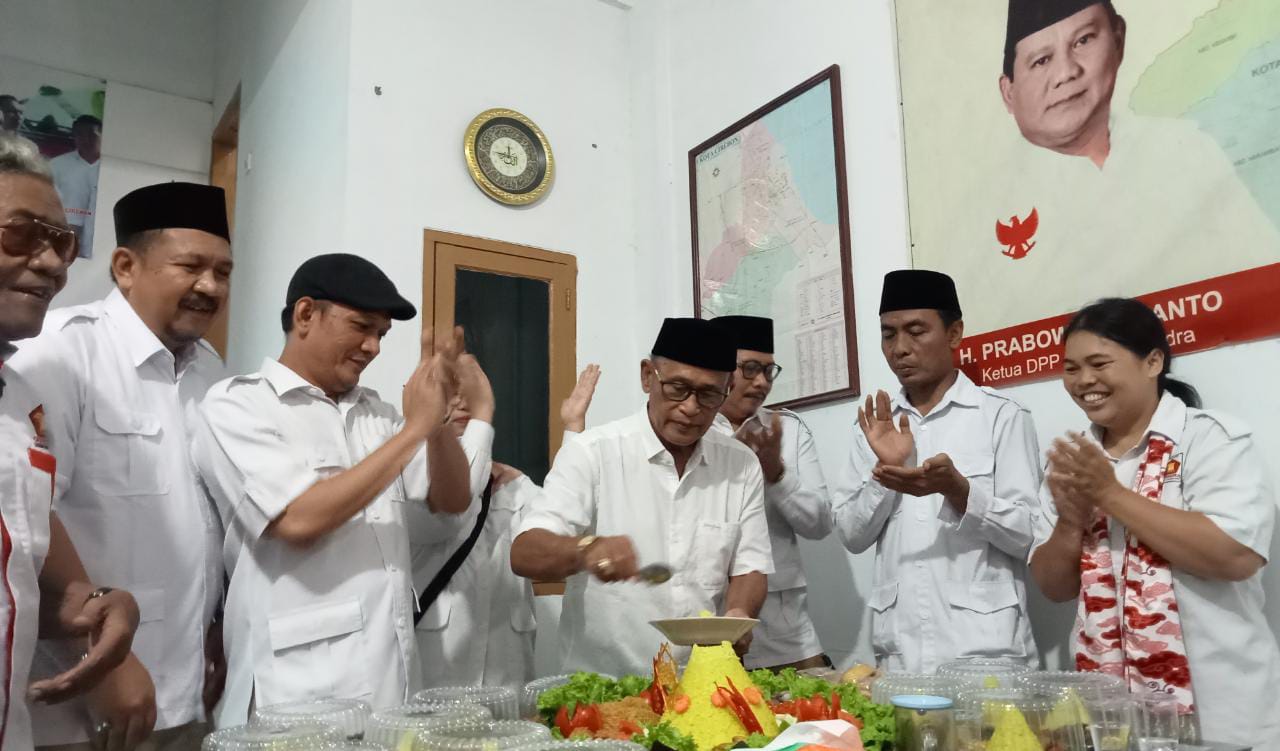 HUT Ke-15, DPC Gerindra Kota Cirebon Gelar Syukuran 