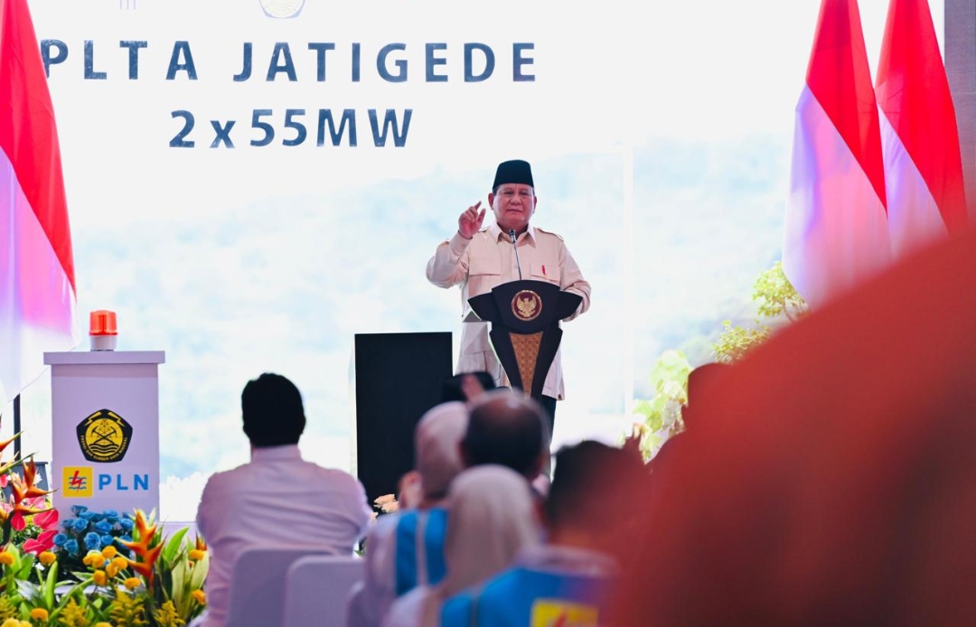 Presiden Prabowo Resmikan PLTA Jatigede, Aliran Listrik Disalurkan ke Gardu Induk New Sunyaragi