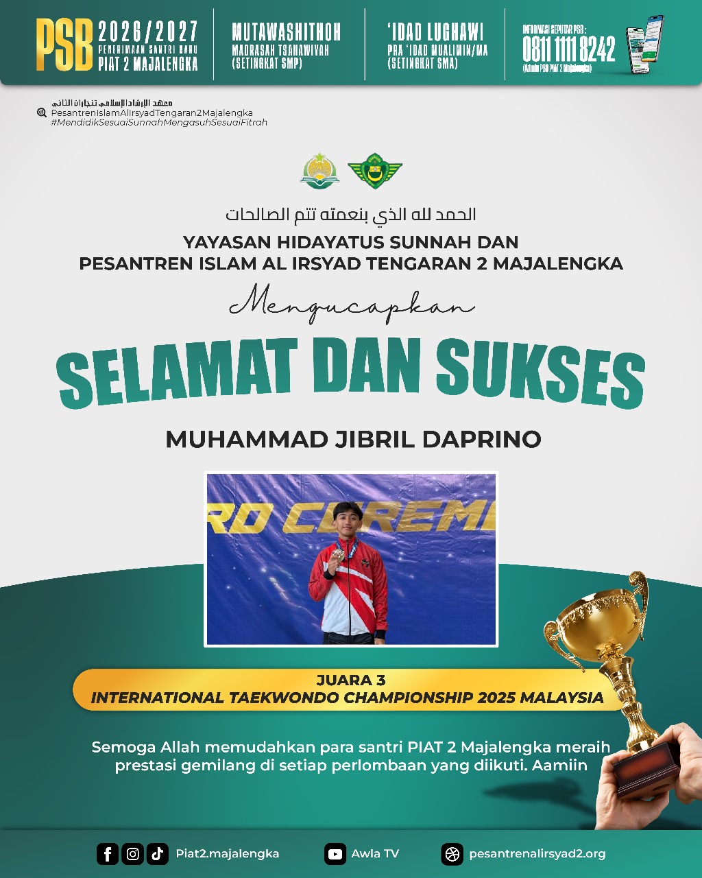 Santri PIAT2 Majalengka Raih Juara Internasional di Malaysia