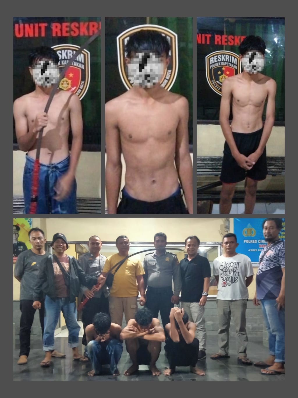 Kena Deh! 3 Remaja Digelandang ke Polsek Kapetakan, Diduga Hendak Tawuran untuk Konten Medsos