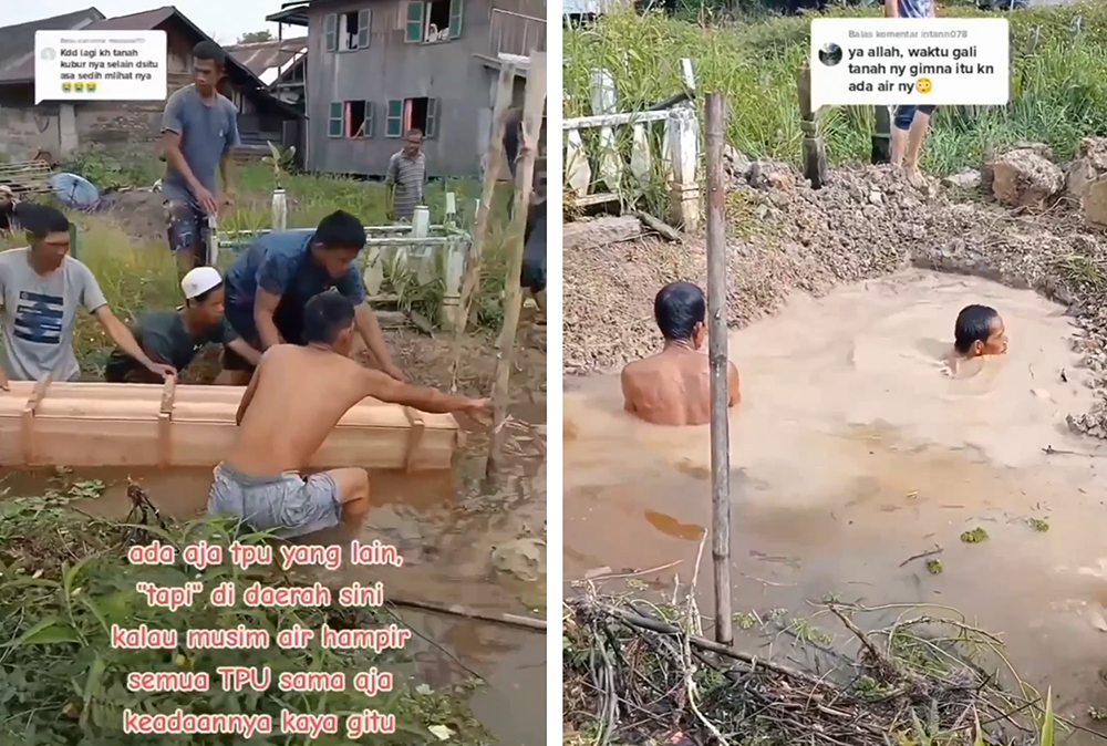 Bukan Sinetron Adzab, Video Liang Kubur Dipenuhi Air Viral di Media Sosial