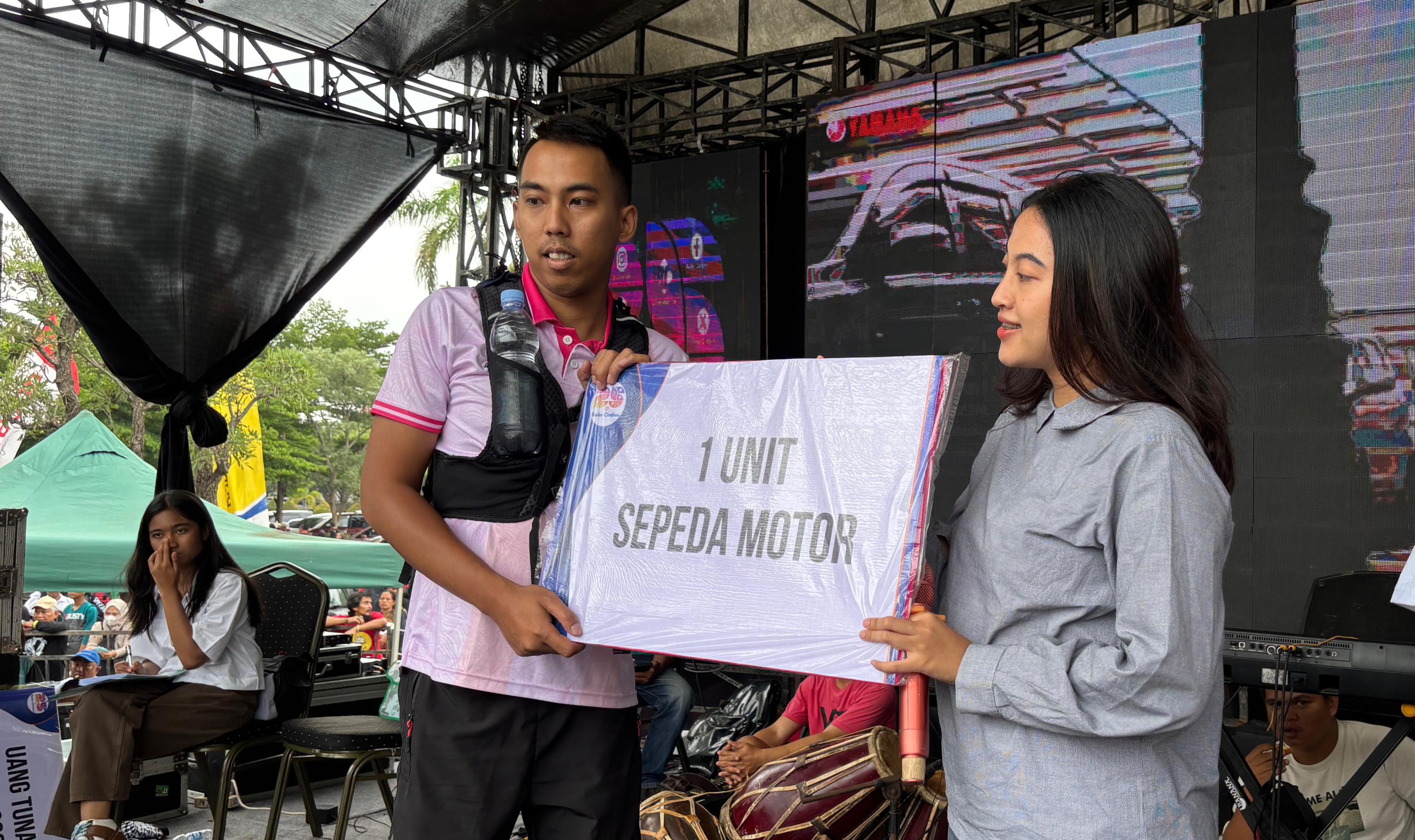 Cerita Pemenang Sepeda Motor Yamaha di Jalan Sehat Radar Cirebon, Sampai Gemetar