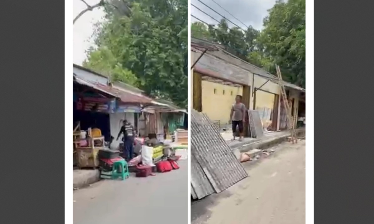 Sehari Jelang Penertiban, PKL Sukalila Cirebon Mulai Bongkar Lapak Sendiri