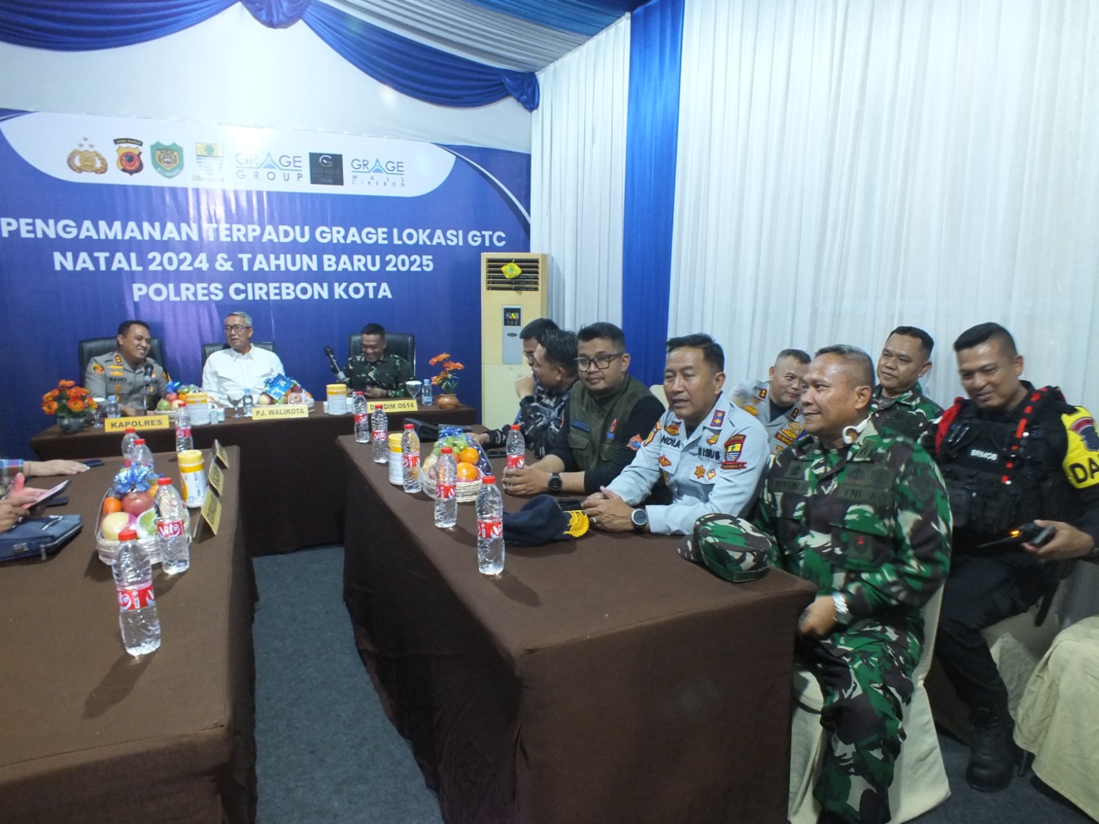 Dandim 0614/Kota Cirebon Bersama Forkopimda Kota Cirebon Melaksanakan Monitoring Malam Tahun Baru