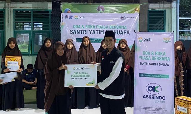 Kolaborasi BMH Cirebon dan Askrindo Syariah Santuni Santri Yatim di Ponpes Hidayatullah