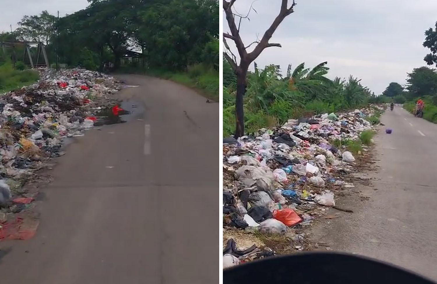 Jalan dan Bantaran Sungai Jadi Tempat Pembuangan Sampah di Cirebon