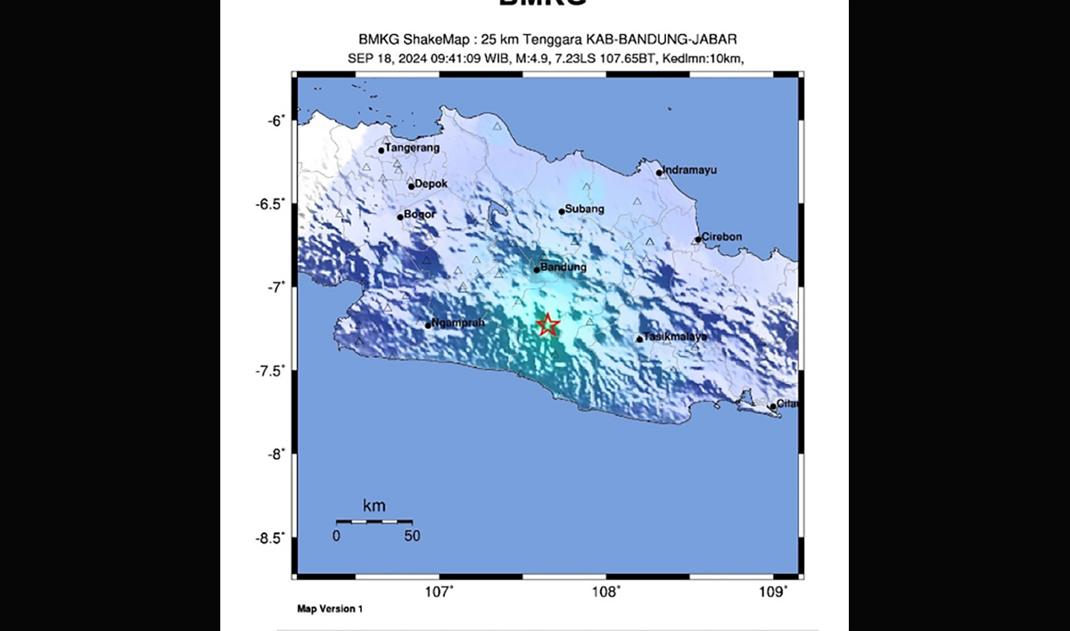 Gempa Mengguncang Kabupaten Bandung Hari Ini, Warga Berhamburan ke Luar  