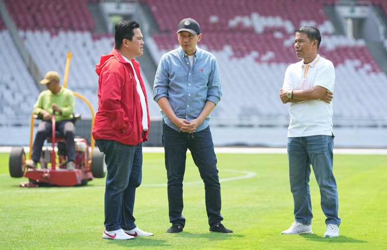 Cek Kondisi SUGBK Jelang Laga Timnas Indonesia vs Australia, Erick Thohir: Stadion Cukup Baik