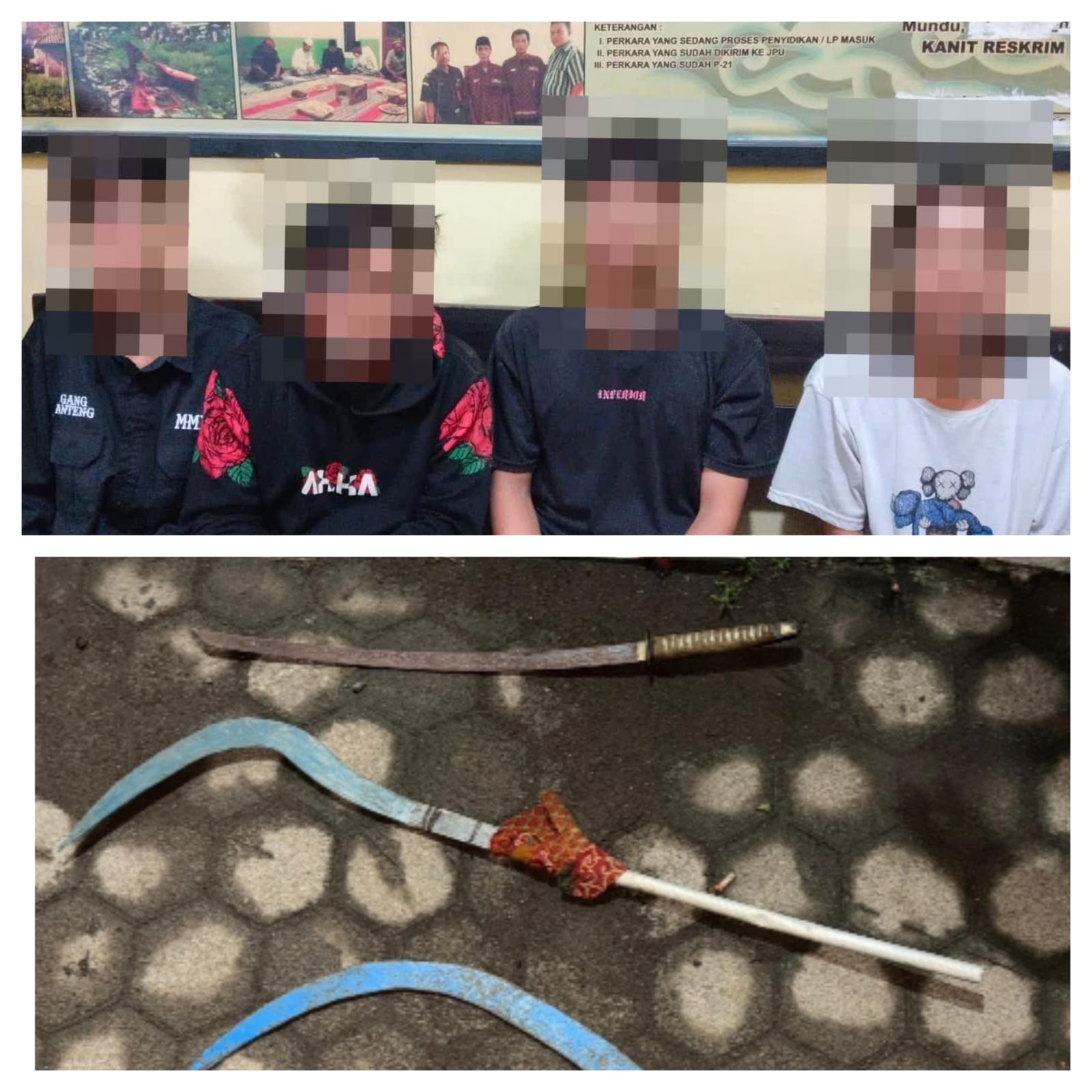 Empat Pemuda di Mundu Pesisir Diamankan, Diduga Hendak Tawuran Konten