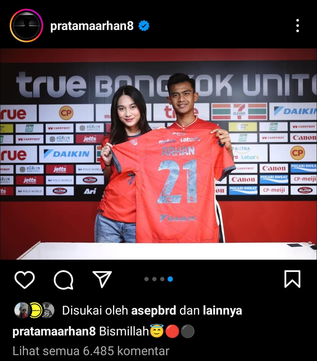 Dikontrak Bangkok United FC, Pratama Arhan Bakal Langsung Masuk Starting Line Up 