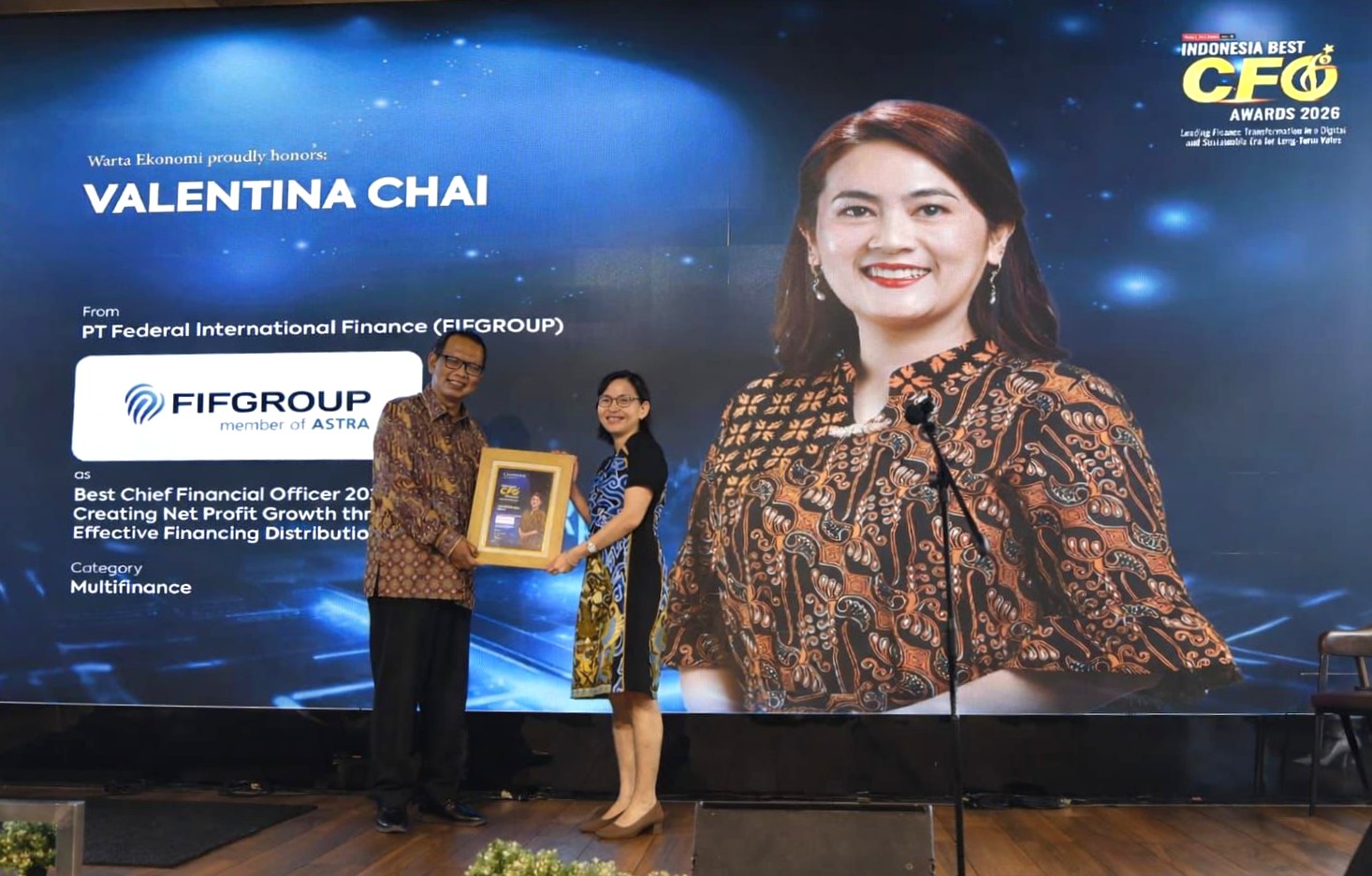 FIFGROUP Raih Dua Penghargaan Bergengsi, Valentina Chai Dinobatkan sebagai Best CFO 2026